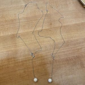 Infinity necklace, love necklace with crystals